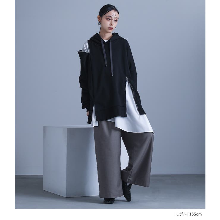 kOhAKUスラッシュ×ジップデザインパーカー[品番：MITW0014947