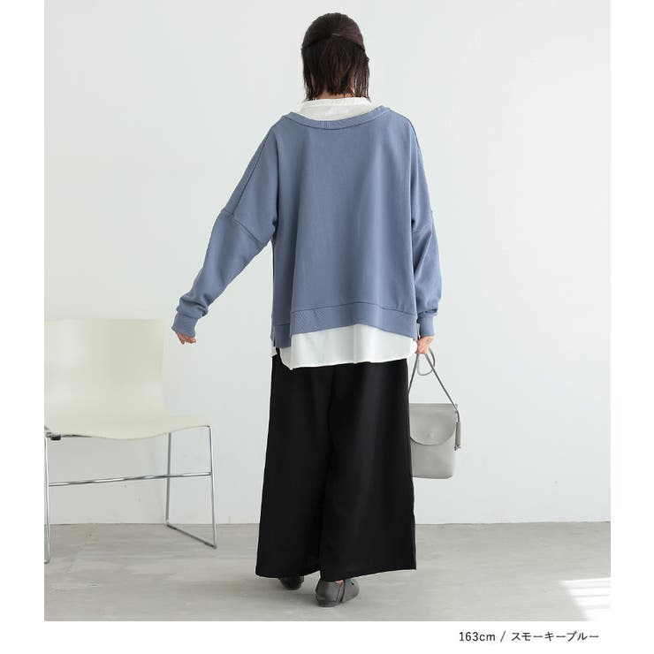 n'OrLABELシャツドッキングVネックスウェット  | osharewalker | 詳細画像12 