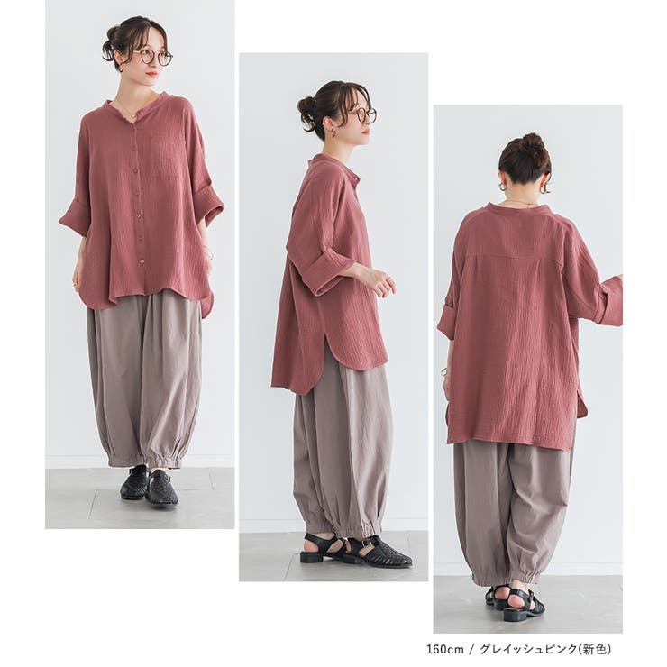 n'OrLABELダブルガーゼバンドカラーシャツ  | osharewalker | 詳細画像13 