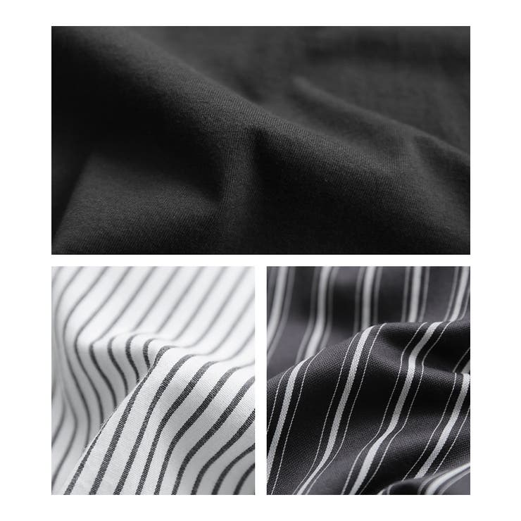 kOhAKUストライプ柄切替ボタン開きアシメTシャツ | osharewalker | 詳細画像16 