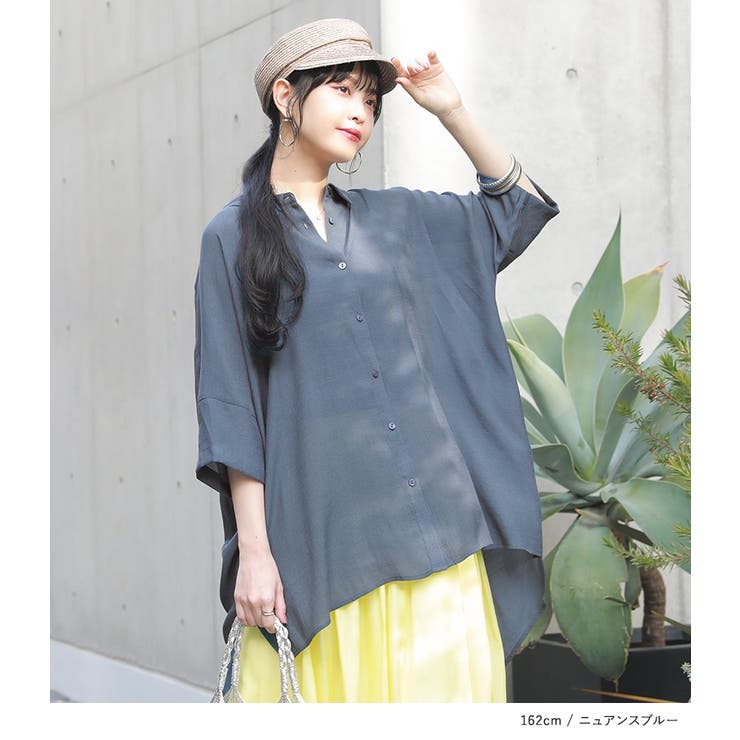 n'OrLABELゆるひら涼スラブロングシャツ | osharewalker | 詳細画像14 