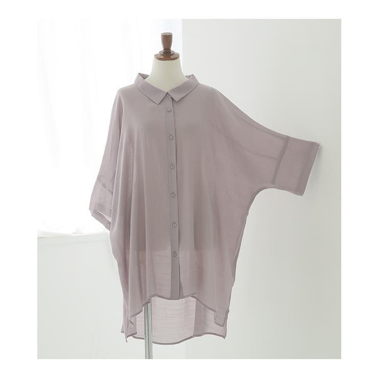 n'OrLABELゆるひら涼スラブロングシャツ | osharewalker | 詳細画像18 