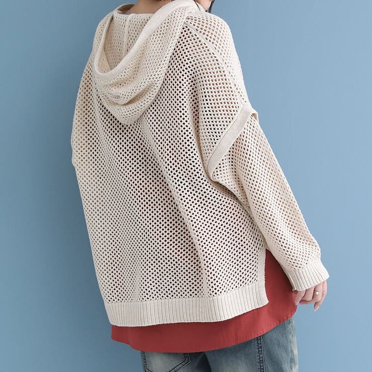 n'OrLABELメッシュニットパーカー[品番：MITW0015787