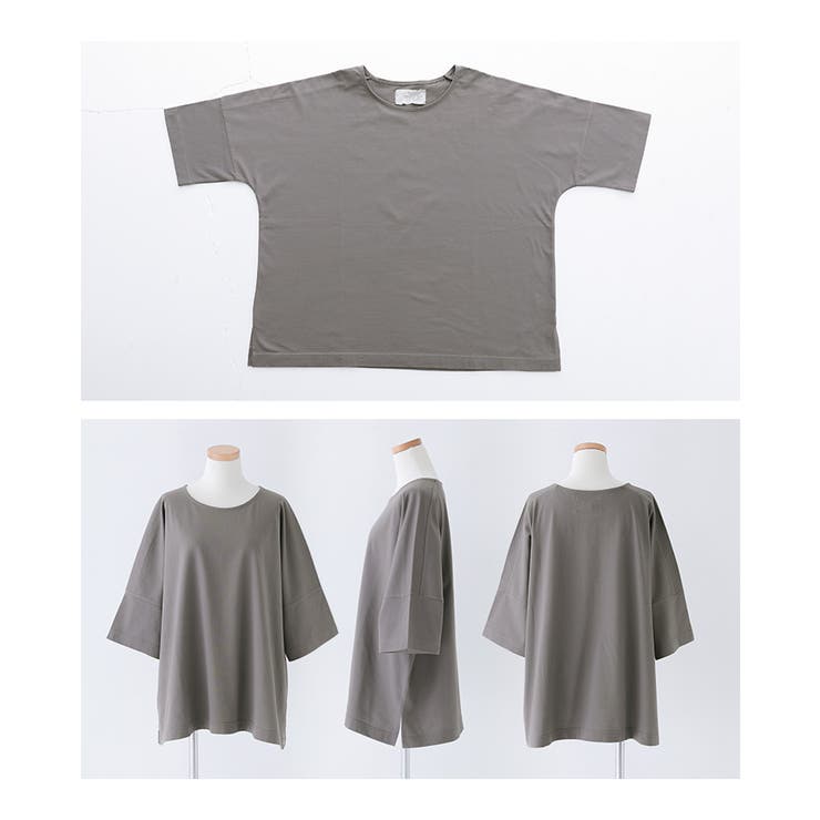 n'OrLABEL汗ジミ防止ゆるっとUネックTシャツ | osharewalker | 詳細画像16 