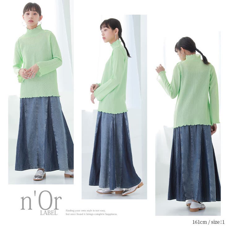 n'OrLABELメローデザインリバーシブルリブニット | osharewalker | 詳細画像11