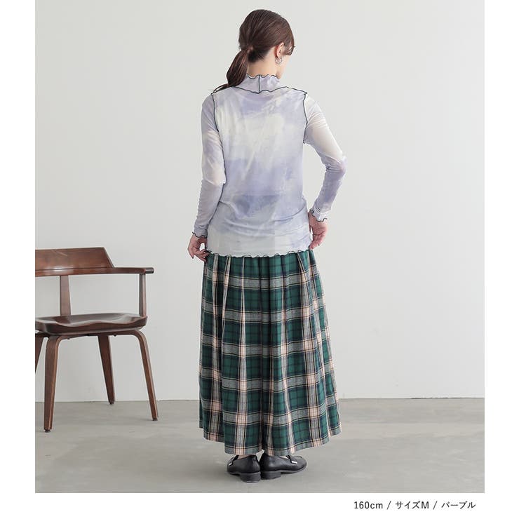 n'OrLABELニュアンス柄ハイネックメッシュカットソー | osharewalker | 詳細画像14 