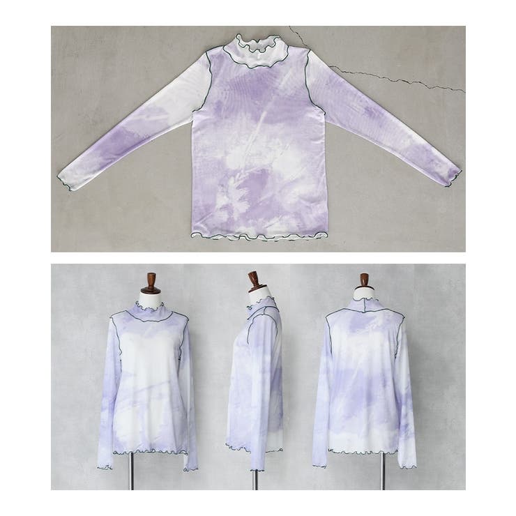 n'OrLABELニュアンス柄ハイネックメッシュカットソー | osharewalker | 詳細画像17 