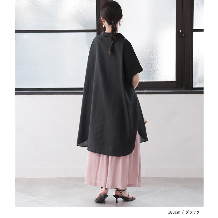 n'OrLABELスキッパーチュニック丈シャツブラウス[品番：MITW0016639