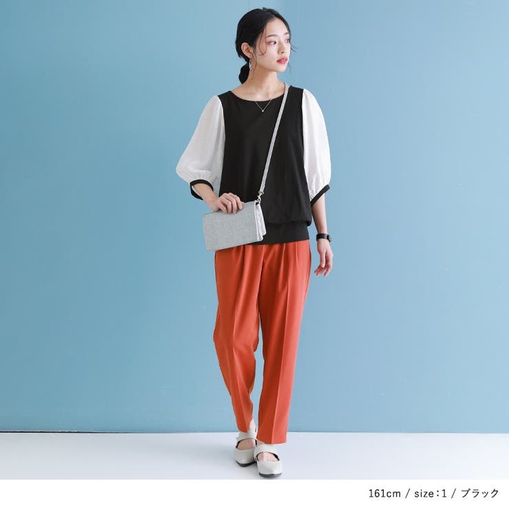 n'OrLABEL袖シアー異素材カットソー | osharewalker | 詳細画像10 