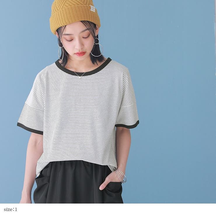 n'OrLABELボーダー柄リンガーTシャツ | osharewalker | 詳細画像5 