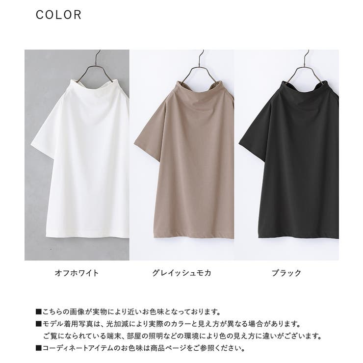 n'OrLABELひんやり冷感ボトルネックTシャツ | osharewalker | 詳細画像17 