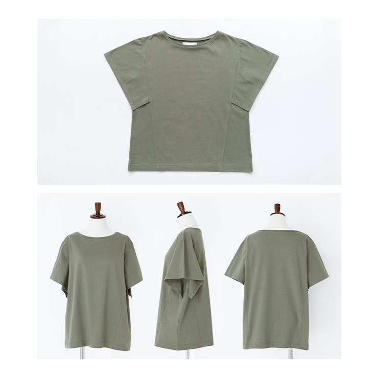 n'OrLABEL汗ジミ防止フレアスリーブTシャツ | osharewalker | 詳細画像17 
