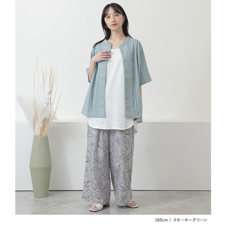 n'OrLABELピンタックバンドカラーブラウス | osharewalker | 詳細画像16 