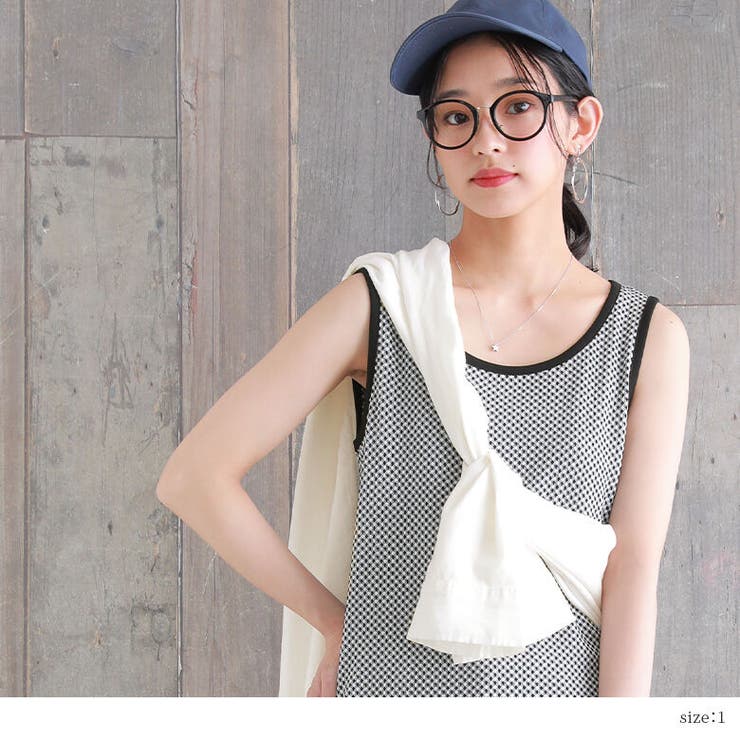 n'OrLABELぽこぽこチェック柄タンクトップ | osharewalker | 詳細画像10 