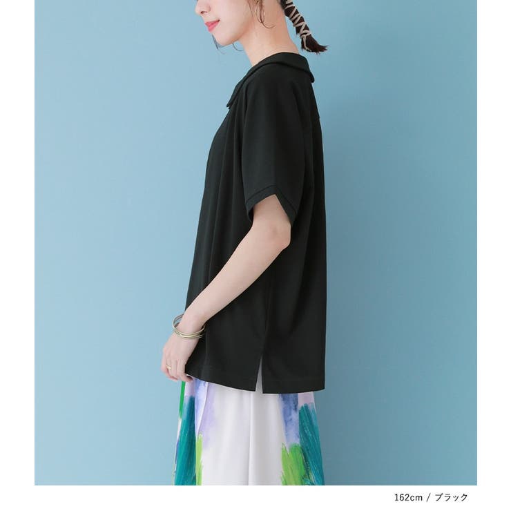 n'OrLABEL接触冷感襟付きドルマンTシャツ | osharewalker | 詳細画像8 