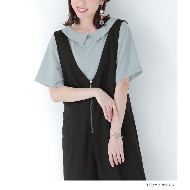 n'OrLABEL接触冷感襟付きドルマンTシャツ | osharewalker | 詳細画像13 