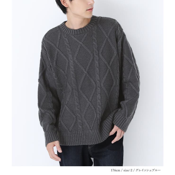 n'OrLABELケーブルデザインニット  | osharewalker【MEN】 | 詳細画像5 