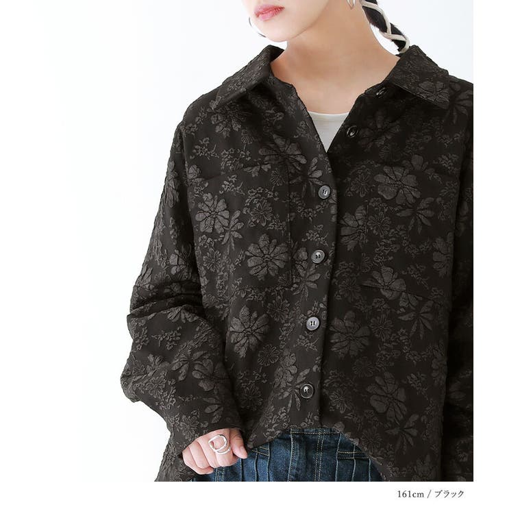 n'OrLABELふくれジャカード花柄シャツ[品番：MITW0017032