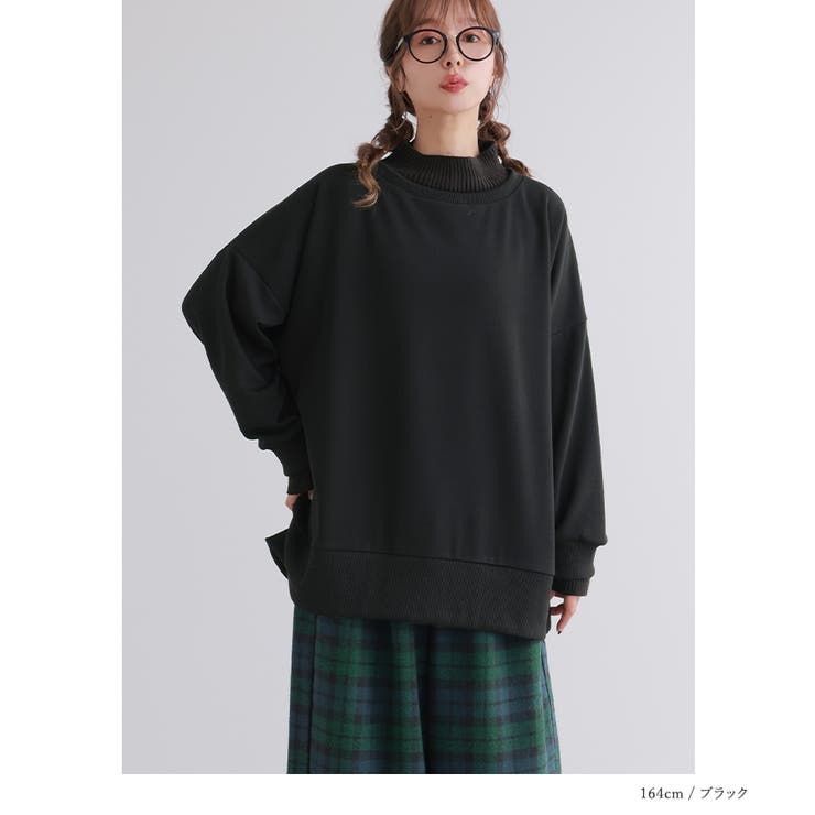 n'OrLABEL裏シャギー異素材ニットリブトップス | osharewalker | 詳細画像13 