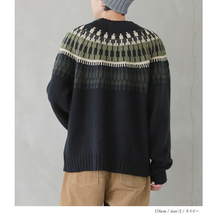 n'OrLABELノルディック柄ニット  | osharewalker【MEN】 | 詳細画像7 