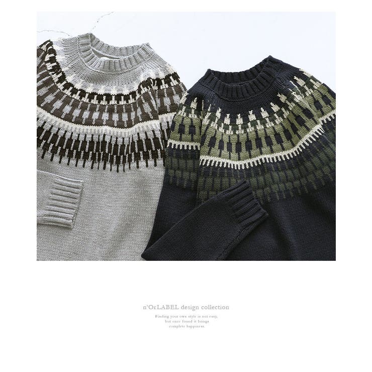 n'OrLABELノルディック柄ニット  | osharewalker【MEN】 | 詳細画像13 