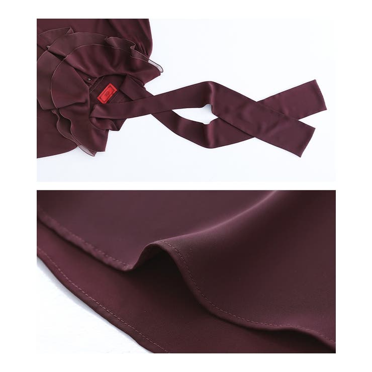 somari imaginationボウタイ付きラッフルフリルブラウス | osharewalker | 詳細画像14 