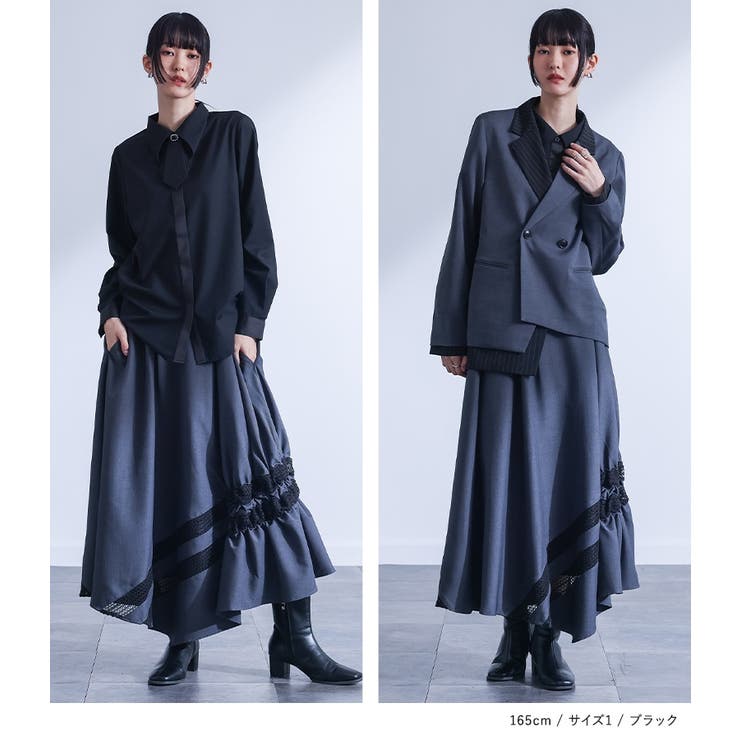 kOhAKU取り外しタイ付きシャツ | osharewalker | 詳細画像7 