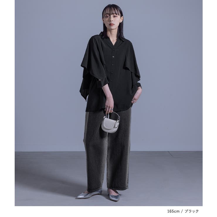 kOhAKU変形袖シャツ[品番：MITW0017230]｜osharewalker