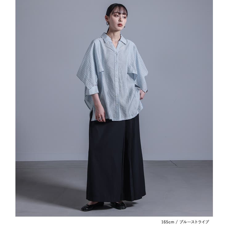 kOhAKU変形袖シャツ[品番：MITW0017230]｜osharewalker