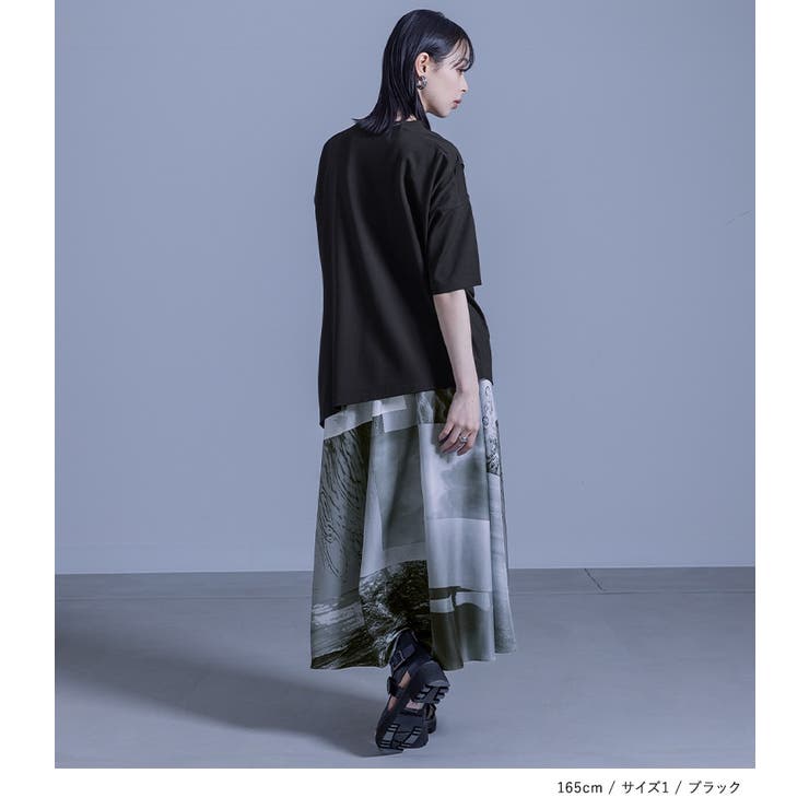 kOhAKU接触冷感ねじりアシメTシャツ[品番：MITW0017269