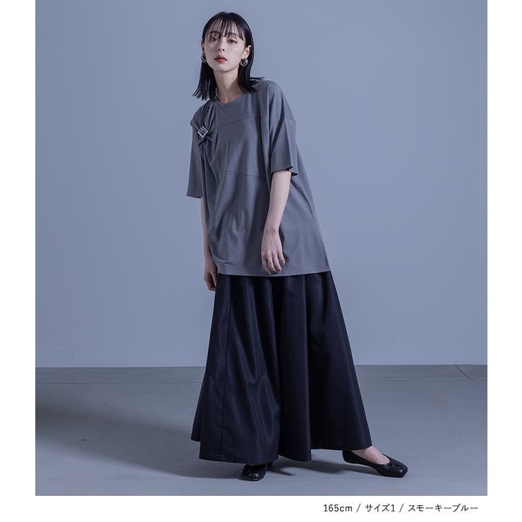 kOhAKU接触冷感ねじりアシメTシャツ[品番：MITW0017269