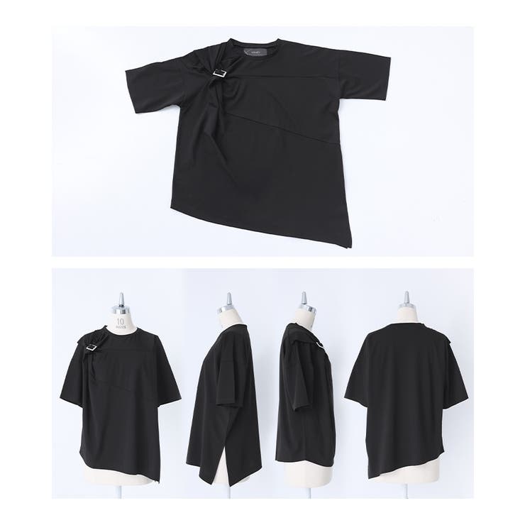kOhAKU接触冷感ねじりアシメTシャツ[品番：MITW0017269