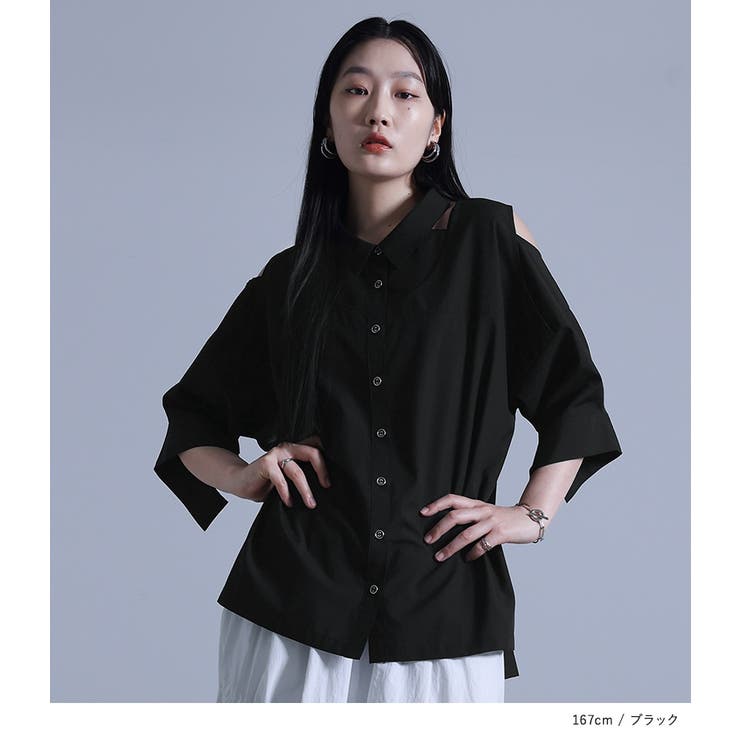 kOhAKUカッティングデザインシャツ | osharewalker | 詳細画像5 