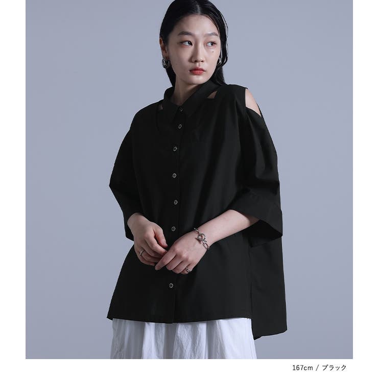 kOhAKUカッティングデザインシャツ | osharewalker | 詳細画像6 