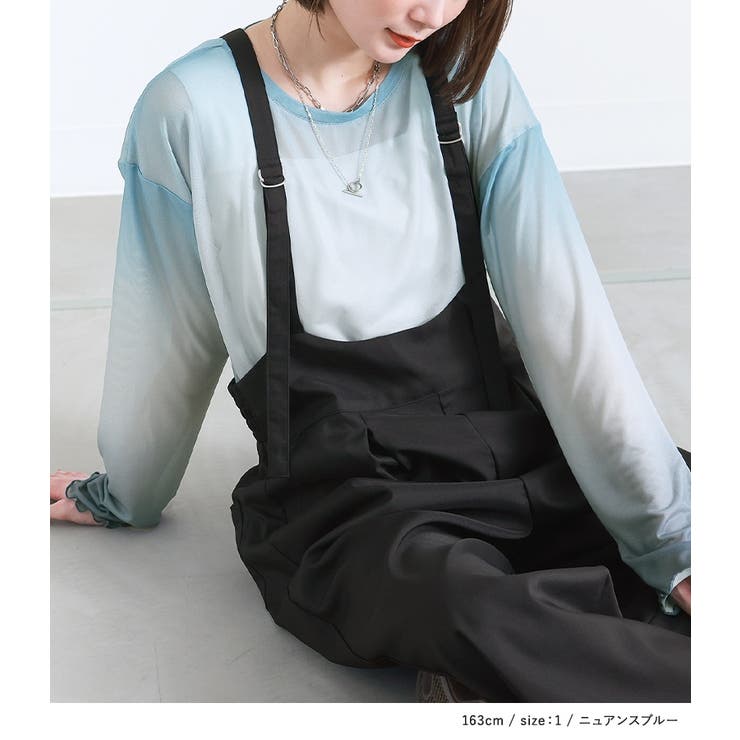 n'OrLABELグラデーションプリントメッシュトップス[品番 n'OrLABELグラデーションプリントメッシュトップス[品番