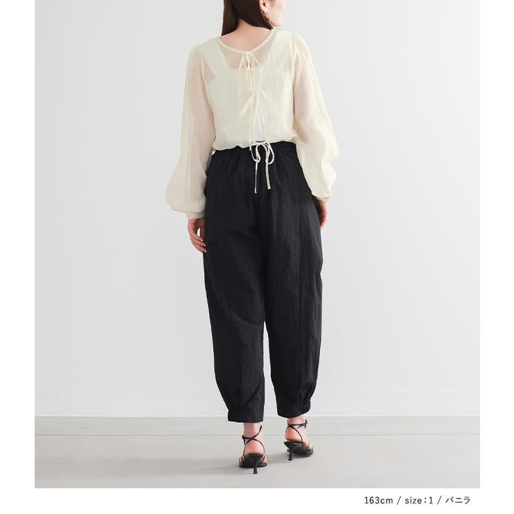 n'OrLABEL前後2wayリボン付きシアーブラウス | osharewalker | 詳細画像5 