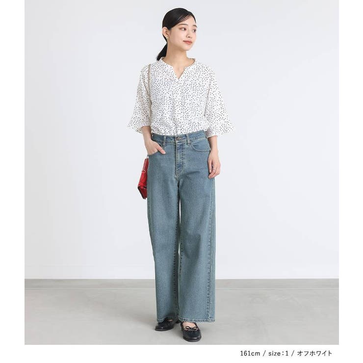 JIL SANDER NAVY フレアスリーブノーカラーブラウス BONLECILL noir ブラウス シャツ 「BONLECILL noir」スタンド