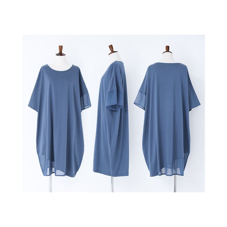 n'OrLABELシアー切替コクーンデザインチュニック | osharewalker | 詳細画像17 