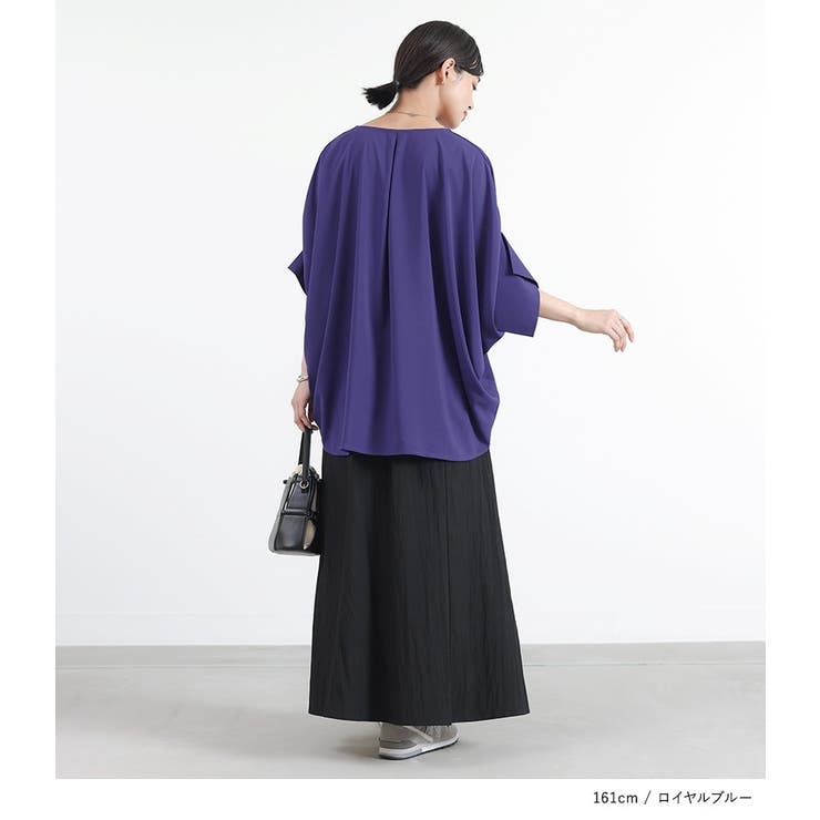 n'OrLABEL変形ドレープデザインシャツ | osharewalker | 詳細画像7 