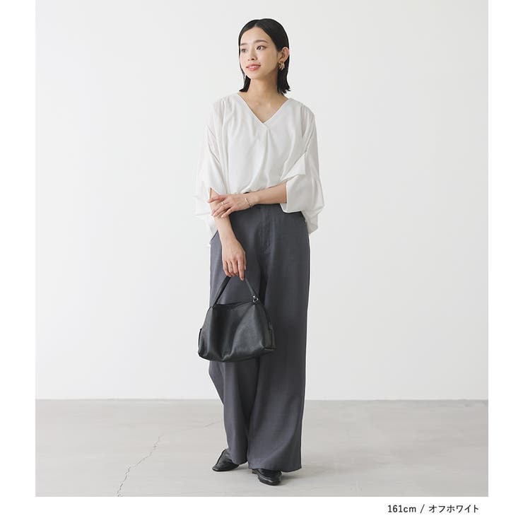 n'OrLABEL変形ドレープデザインシャツ | osharewalker | 詳細画像11 