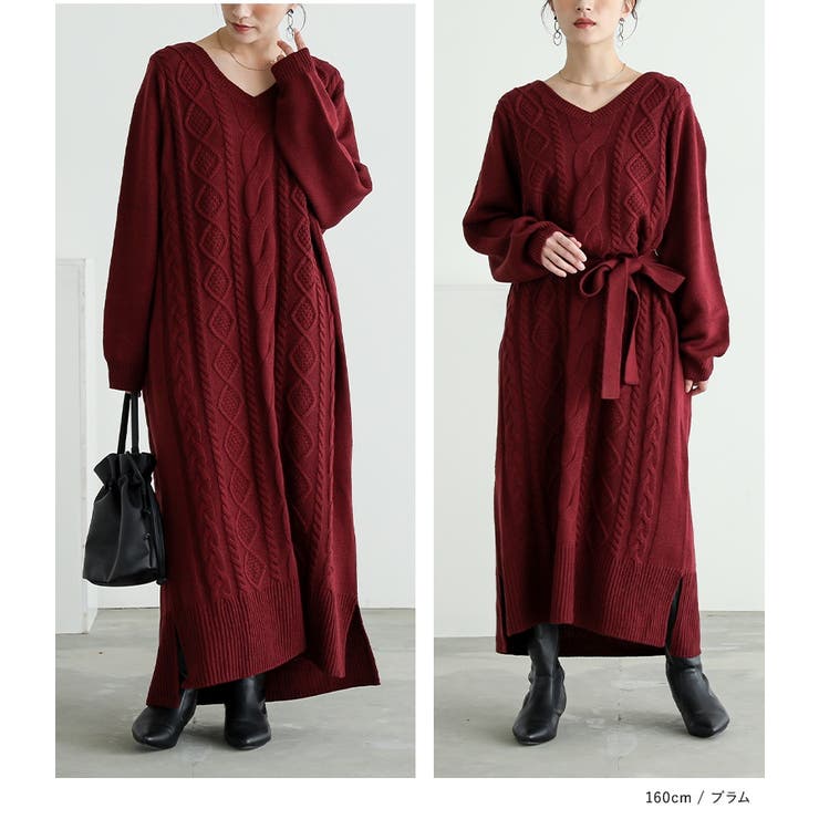 n'OrLABELアランケーブルニットワンピース  | osharewalker | 詳細画像14 