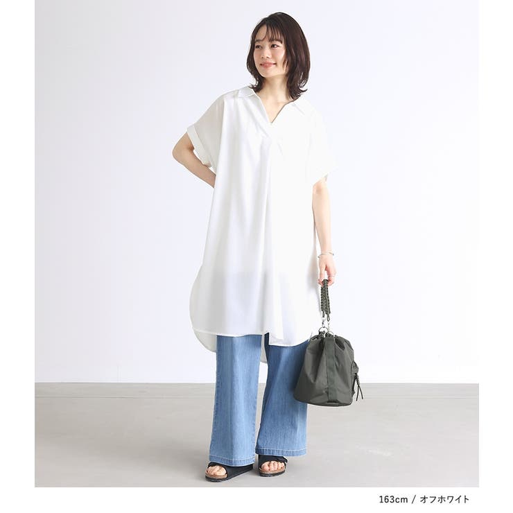 新着入荷の通販 n'OrLABELスキッパー襟チュニックワンピース[品番：MITW0014442 トップス