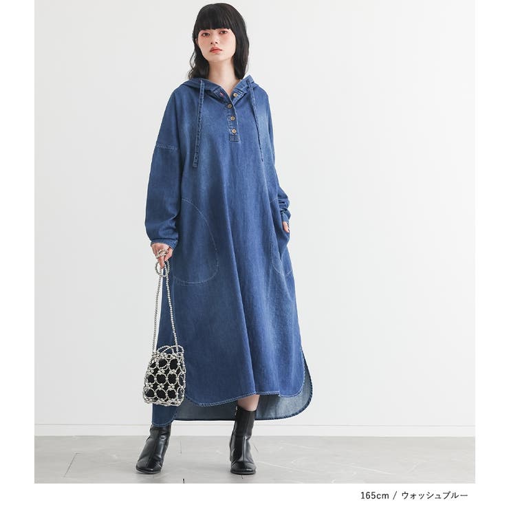 somari imaginationデニムフードワンピース  | osharewalker | 詳細画像8 