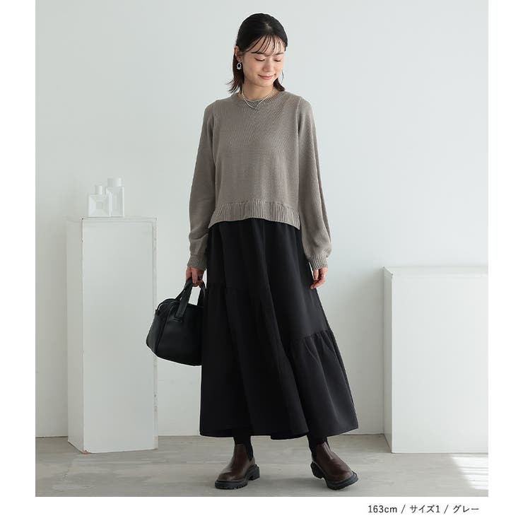 n'OrLABELニットドッキングティアードワンピース  | osharewalker | 詳細画像7 