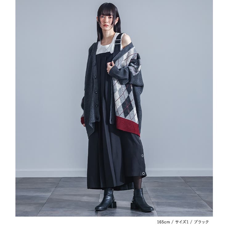 kOhAKUアシメプリーツジャンパースカート  | osharewalker | 詳細画像6 