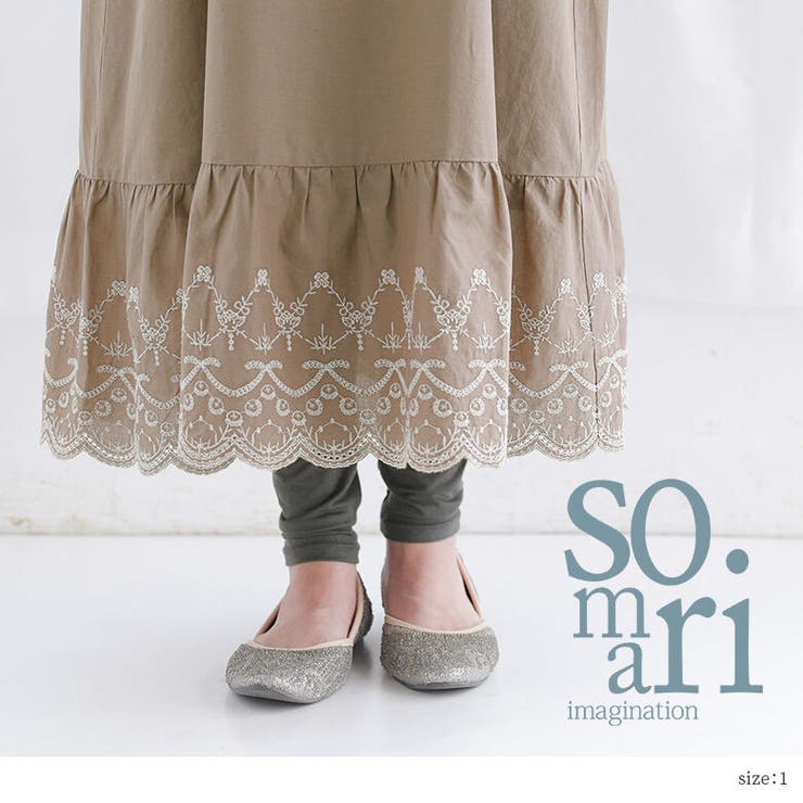 somari imaginationモチーフレースティアードワンピース[品番