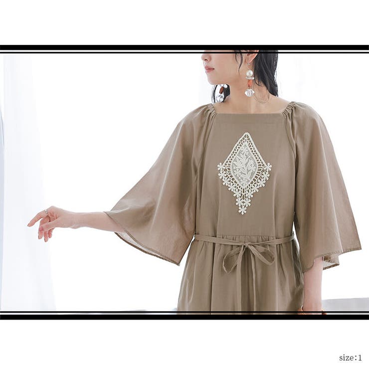 somari imaginationモチーフレースティアードワンピース[品番