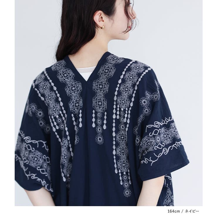 somari imagination刺繍デザインカフタンワンピース [品番