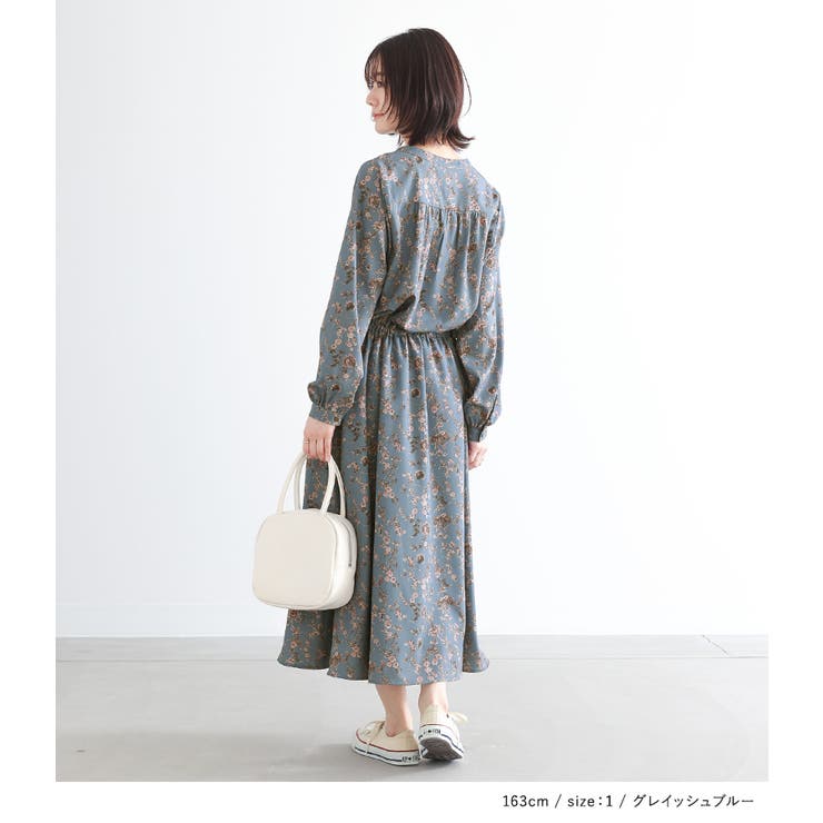 n'OrLABELヴィンテージ風花柄プリントワンピース[品番：MITW0017173
