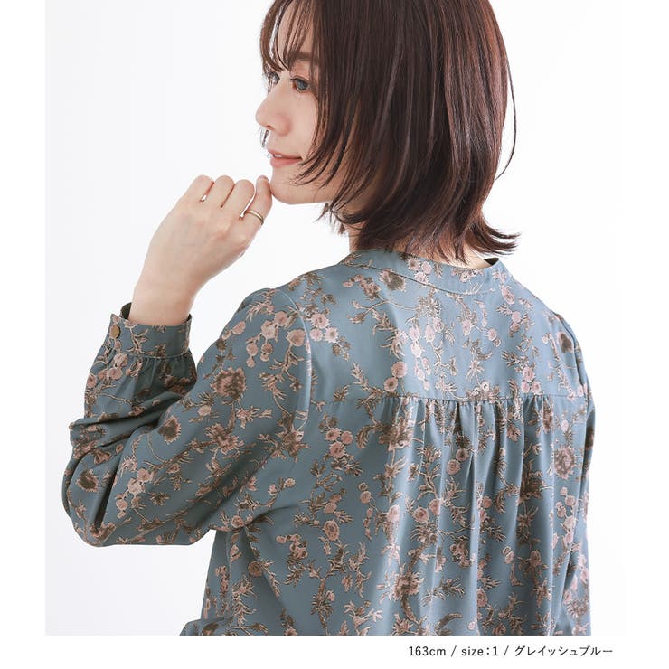 n'OrLABELヴィンテージ風花柄プリントワンピース[品番：MITW0017173